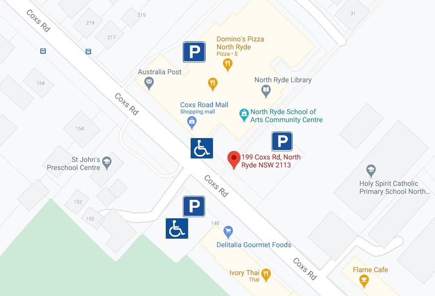 North Ryde Medical Centre car parking map